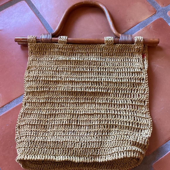 Vintage 70’s Crocheted Tote - Picture 2 of 6